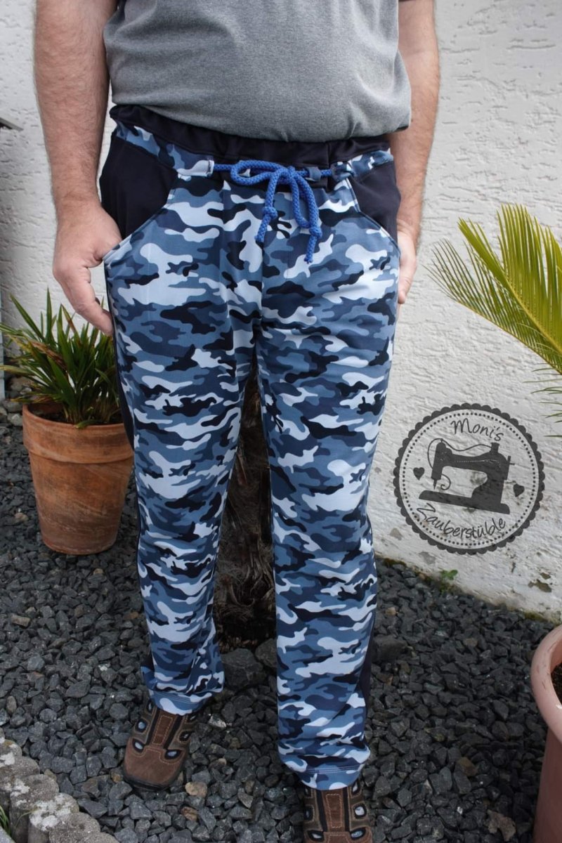 HÅLIN – Jogginghose Herren digitales Schnittmuster als PDF download | mit Seitenstreifen & Teilungsdetails | Größe 56–72 | SEAMONE – Herren A4 + A0 + Beamer PDF Schnittmuster | SEAMONE