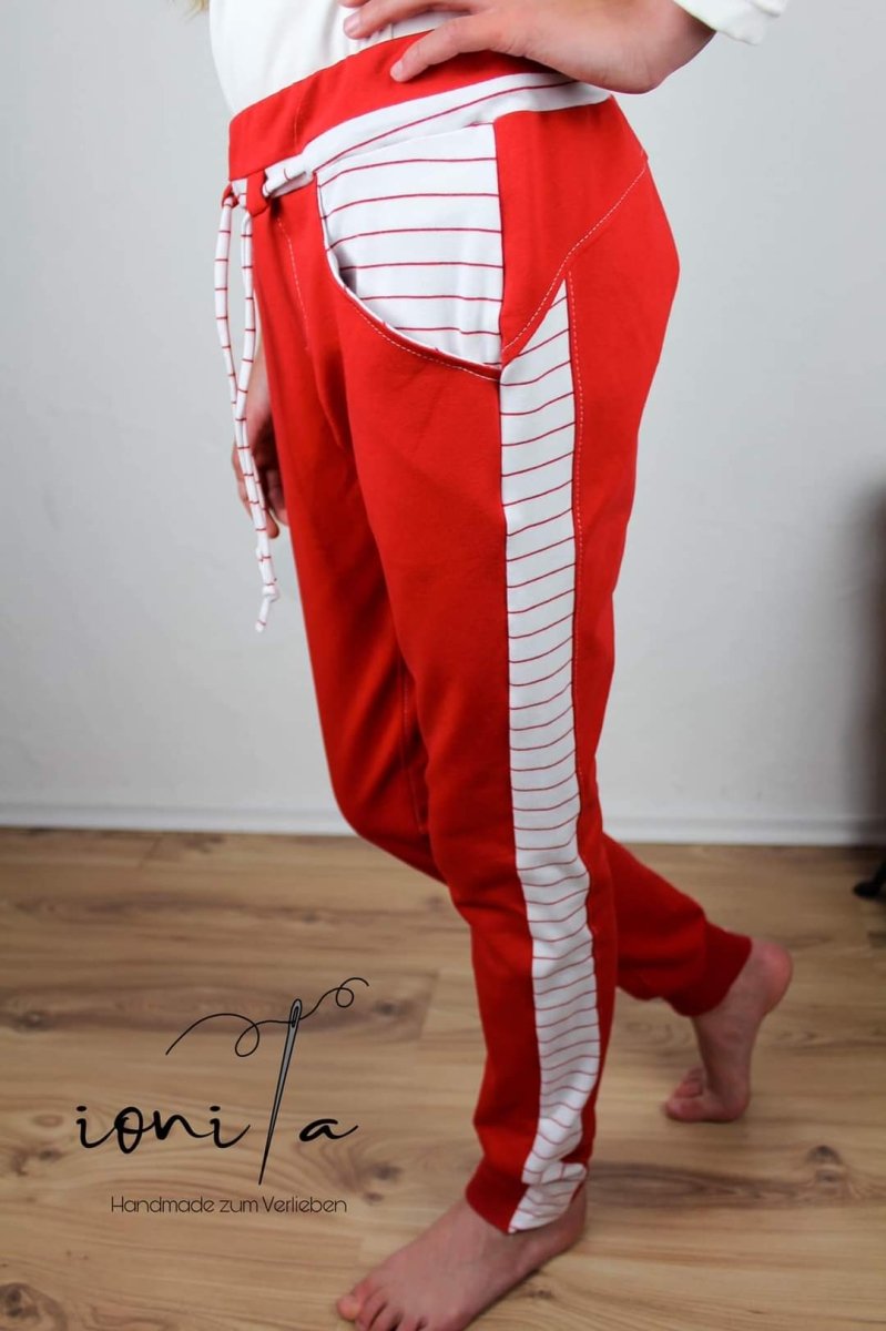 HÅLIN – Jogginghose Kinder digitales Schnittmuster als PDF download | mit Seitenstreifen & Teilungsdetails | Größe 86–164 | SEAMONE – Kinder A4 + A0 + Beamer PDF Schnittmuster | SEAMONE