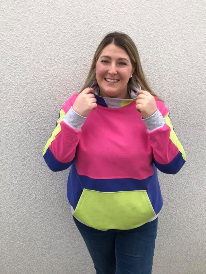 KALIX – Hoodie Damen digitales Schnittmuster als PDF Download | Oversize mit Teilungen & 3 Kragenvarianten | Größe 32–48 | SEAMONE – Damen A4 + A0 + Beamer PDF Schnittmuster | SEAMONE