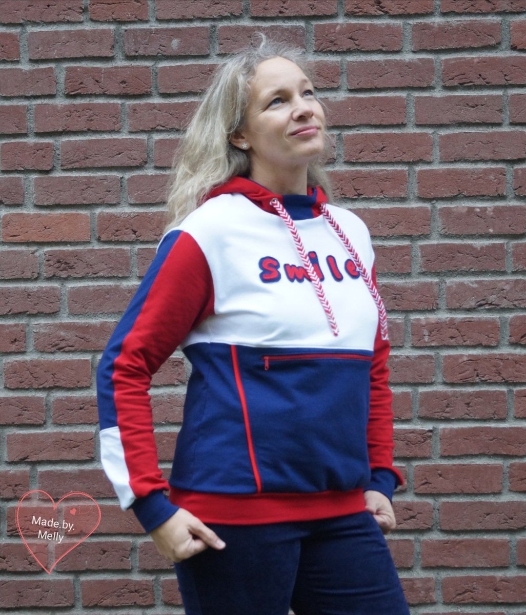 KALIX – Hoodie Damen digitales Schnittmuster als PDF Download | Oversize mit Teilungen & 3 Kragenvarianten | Größe 32–48 | SEAMONE – Damen A4 + A0 + Beamer PDF Schnittmuster | SEAMONE