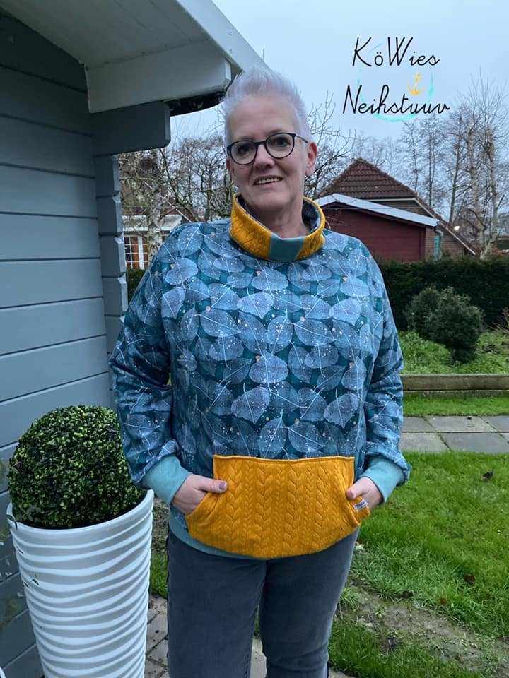 KALIX – Hoodie Damen digitales Schnittmuster als PDF download | Oversize mit Teilungen | Größe 46–62 | SEAMONE – Damen A4+ A0 + Beamer PDF Schnittmuster | SEAMONE