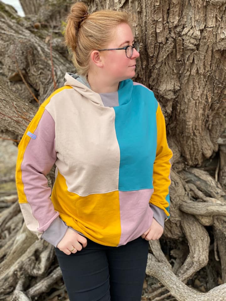 KALIX – Hoodie Damen digitales Schnittmuster als PDF download | Oversize mit Teilungen | Größe 46–62 | SEAMONE – Damen A4+ A0 + Beamer PDF Schnittmuster | SEAMONE