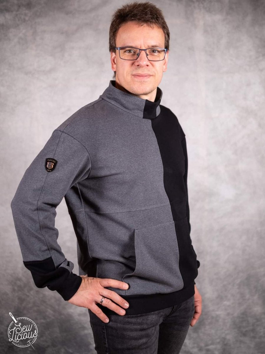 KALIX – Hoodie Herren digitales Schnittmuster als PDF download | Oversize mit Teilungen | Größe 44–60 | SEAMONE – Herren A4 + A0 + Beamer PDF Schnittmuster | SEAMONE