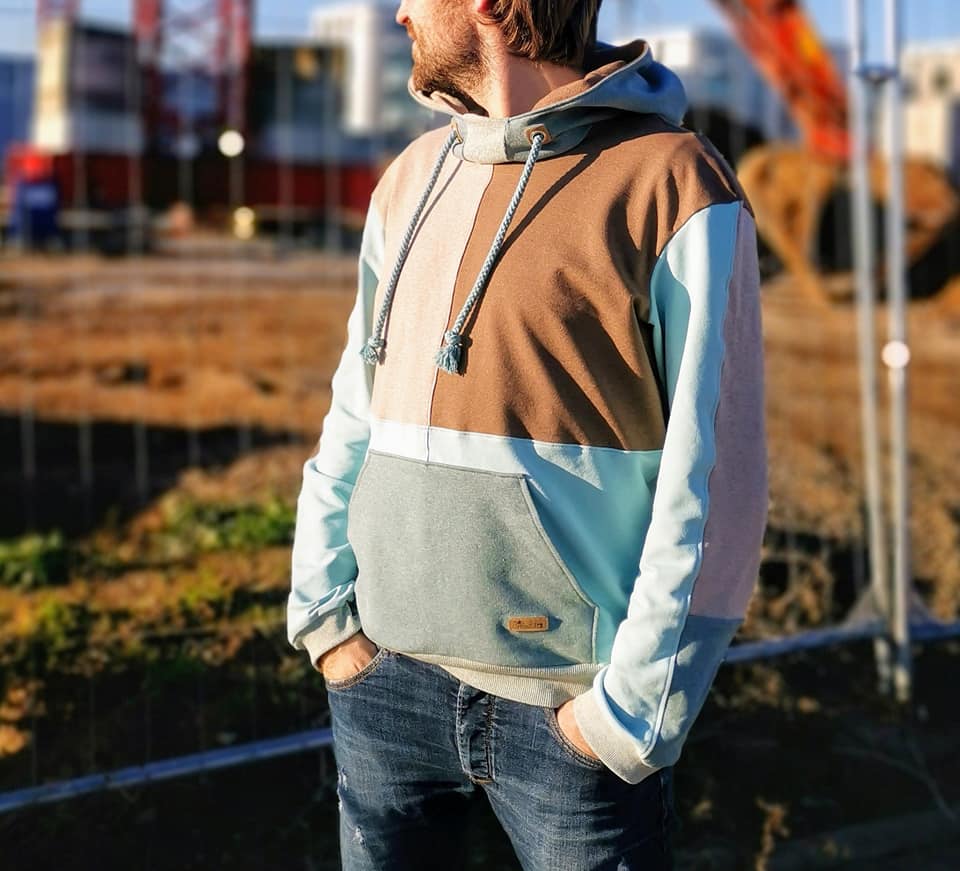 KALIX – Hoodie Herren digitales Schnittmuster als PDF download | Oversize mit Teilungen | Größe 44–60 | SEAMONE – Herren A4 + A0 + Beamer PDF Schnittmuster | SEAMONE