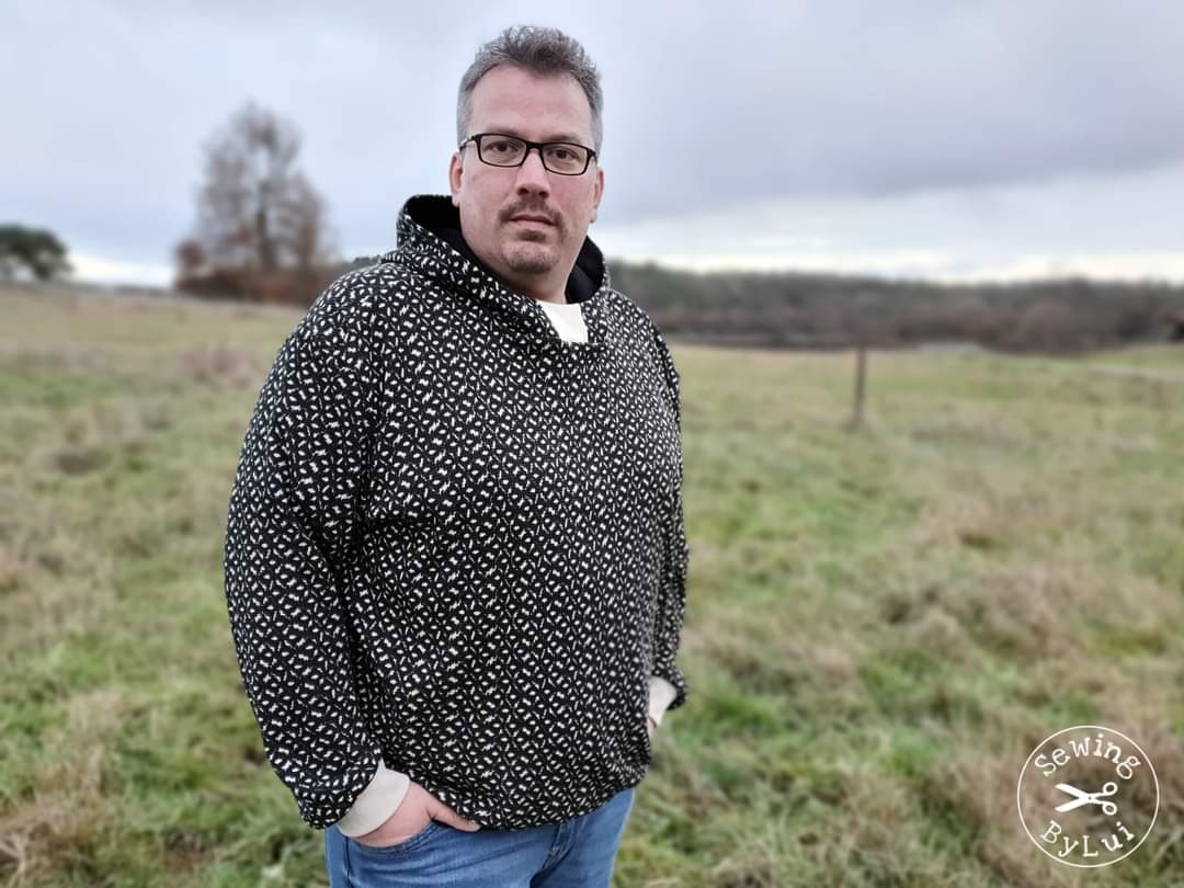 KALIX – Hoodie Herren digitales Schnittmuster als PDF download | Oversize mit Teilungen | Größe 58–74 | SEAMONE – Herren A4 + A0 + Beamer PDF Schnittmuster | SEAMONE