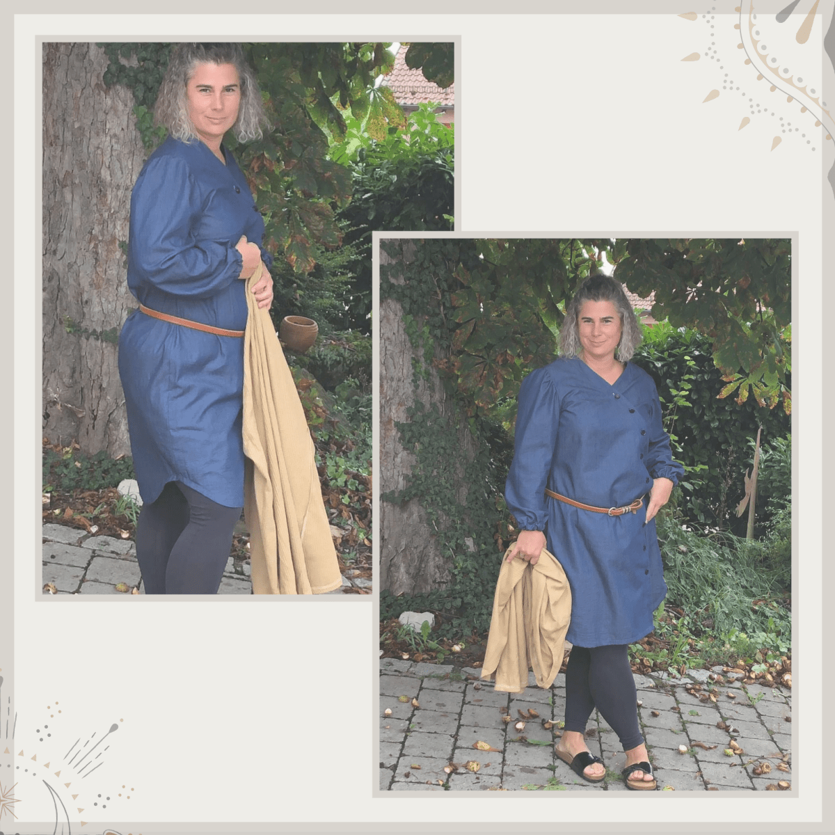 LILLA – Kleid Damen digitales Schnittmuster als PDF download | asymmetrisch mit Knopfleiste & Gürtel | Größe 32–52 | SEAMONE – Damen A4 + A0 + Beamer PDF Schnittmuster | SEAMONE