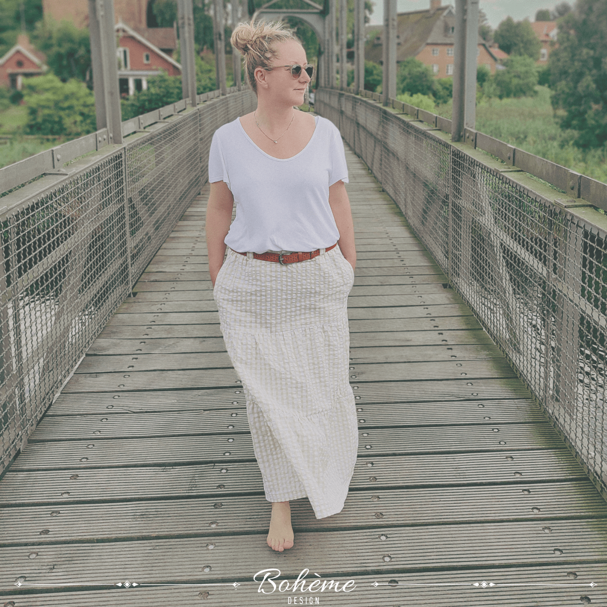 MOSSØ – Maxirock Damen digitales Schnittmuster als PDF download | mit Stufen & Gürtelschlaufen | Größe 32–52 | SEAMONE – Damen A4 + A0 + Beamer PDF Schnittmuster | SEAMONE