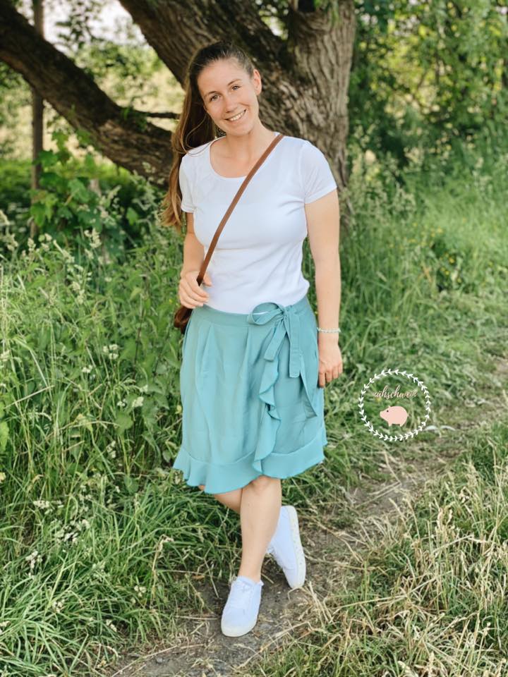 SIRA – Wickelrock Damen digitales Schnittmuster als PDF download | mit Falten & optionalem Volant | Größe 32–48 | SEAMONE – Damen A4 + A0 + Beamer PDF Schnittmuster | SEAMONE